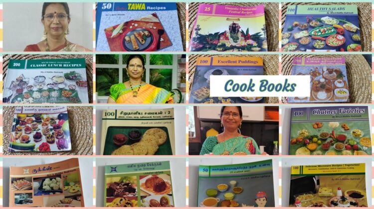 CookBooks of MallikaBadrinath  Pradeep Enterprises-English&Tamil, Telugu&Kannada-contact 73581 86557