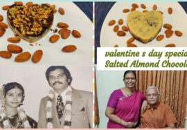 Valentine’s day special-Salted Almond chocolate -2 In1 chocolate-சாக்லேட்டை இப்படியும் செய்யலாம்