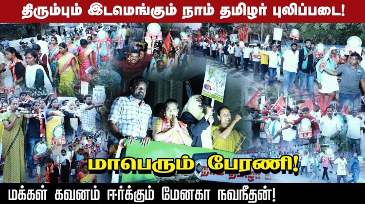 திரும்பும் இடமெங்கும் நாம் தமிழர் புலிப்படை | வேட்பாளர் மேனகா நவநீதன் மாபெரும் பேரணி 20-02-2023