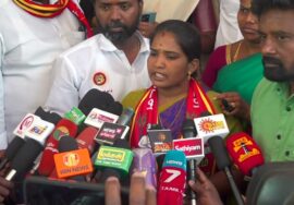 திமுக- காங்கிரஸ் மீது தேர்தல் அலுவலரிடம் புகார் | மேனகா நவநீதன் செய்தியாளர் சந்திப்பு