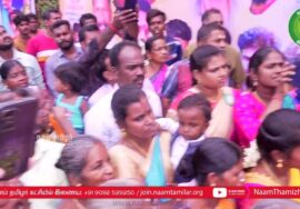 தஞ்சாவூரில் உற்சாக வரவேற்பு | பாட்டன் இராஜராஜசோழனுக்கு மாலை அணிவித்து  புலிக்கொடியேற்றிய சீமான்