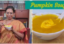 Pumpkin soup / மஞ்சள் பூசணி சூப்- Healthy soup rich in Vitamin A and minerals