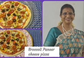 One minute Pizza / ப்ரக்கோலி பனீர் பிட்ஸா செய்ய 1 நிமிடம் போதும்.|Mallika Badrinath recipe