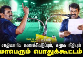 தென்காசி பொதுக்கூட்டம் – சீமான் எழுச்சியுரை | சாதிவாரிக் கணக்கெடுப்பும், சமூக நீதியும்! | 13-11-2024