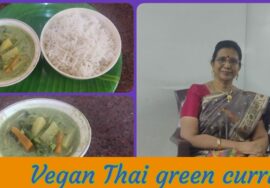 Vegan Thai green curry /Quick Microwave method / Mallika Badrinath Recipes /தாய் கிரீன் கறி