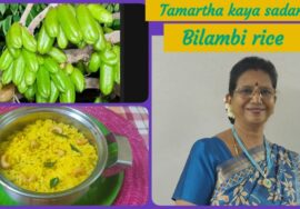 Tamarthakaya sadam / கலவை சாதம் + Bilmbi benefits – Mallika Badrinath Recipes