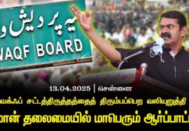 🔴நேரலை 13-04-2025 வக்ஃப் வாரியச் சட்டத்திருத்தத்தைத் திரும்பபெற வலியுறுத்தி சீமான் ஆர்ப்பாட்டம் LIVE