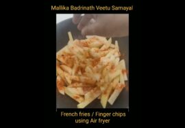 #Shorts422-French fries/Fingerchips using Airfryer-Lowoil snack#Air fryer recipes-Mallika Badrinath