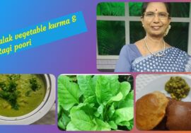 Palak vegetable kurma – simple & tasty side dish